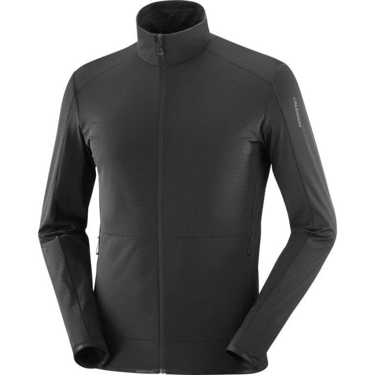 Black Salomon Essential Lightwarm Full Zip Men's Jackets | PH 60379K